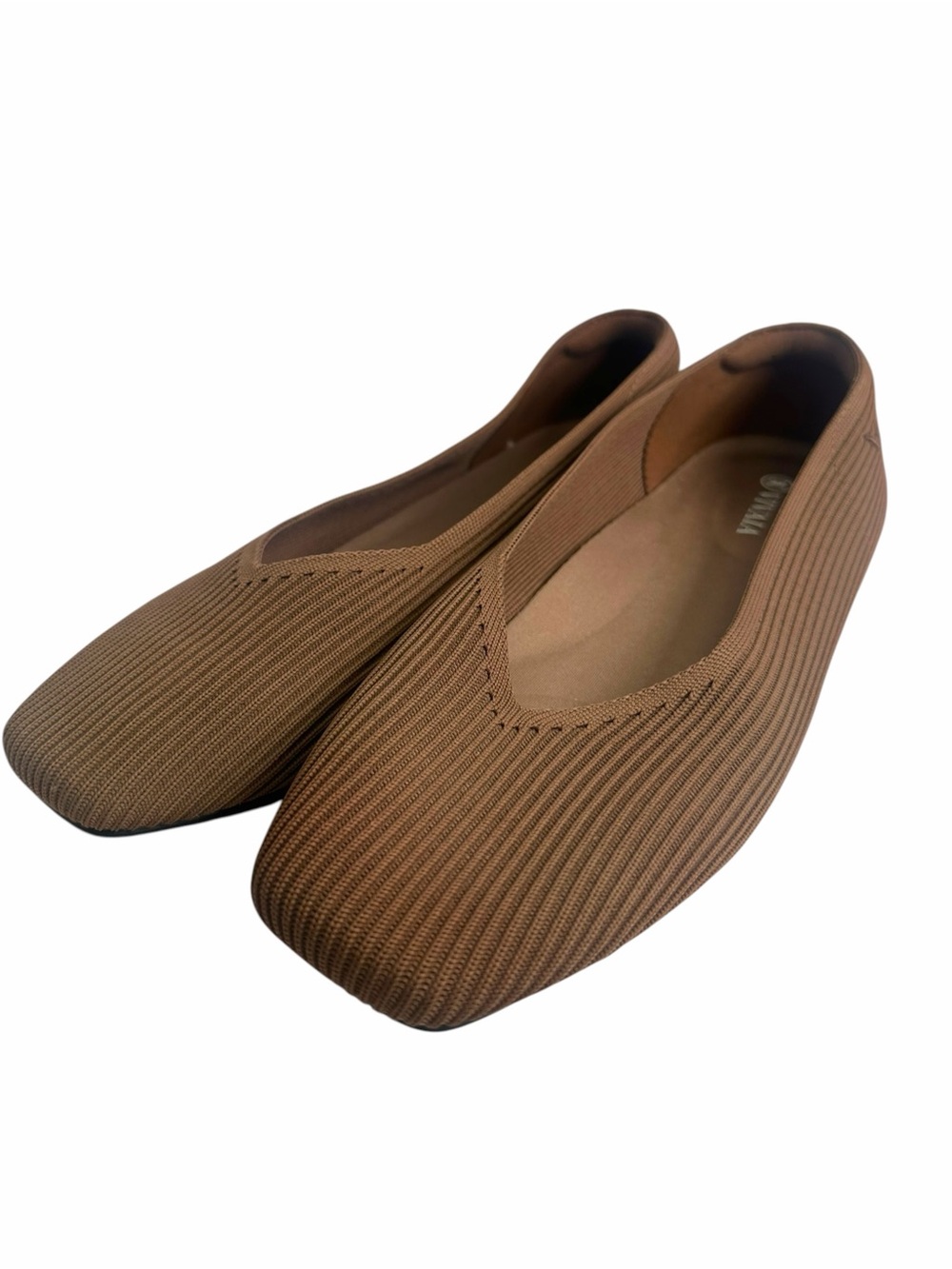 Vivaia Women’s Margot Espresso Brown Square Toe Ballet Flats Size 40.5